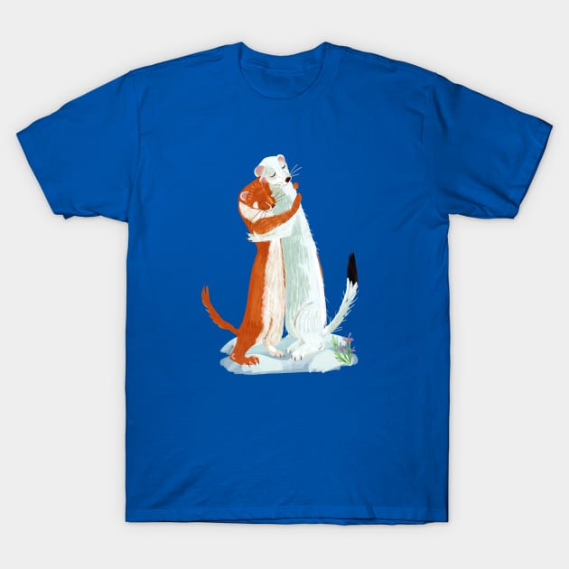 Weasel hugs !!! (cute) T-Shirt by belettelepink